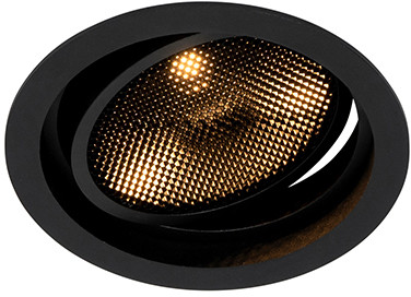 QAZQA Moderne inbouwspot zwart verstelbaar - Coop 111 Honey 102856