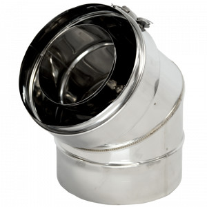 Kratki.pl Kolano koncentryczne 45° fi 100/150 KG100/150/45/BI-GAS