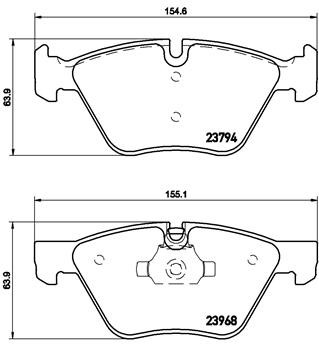 BREMBO Zestaw klocków hamulcowych, hamulce tarczowe P 06 036X P 06 036X