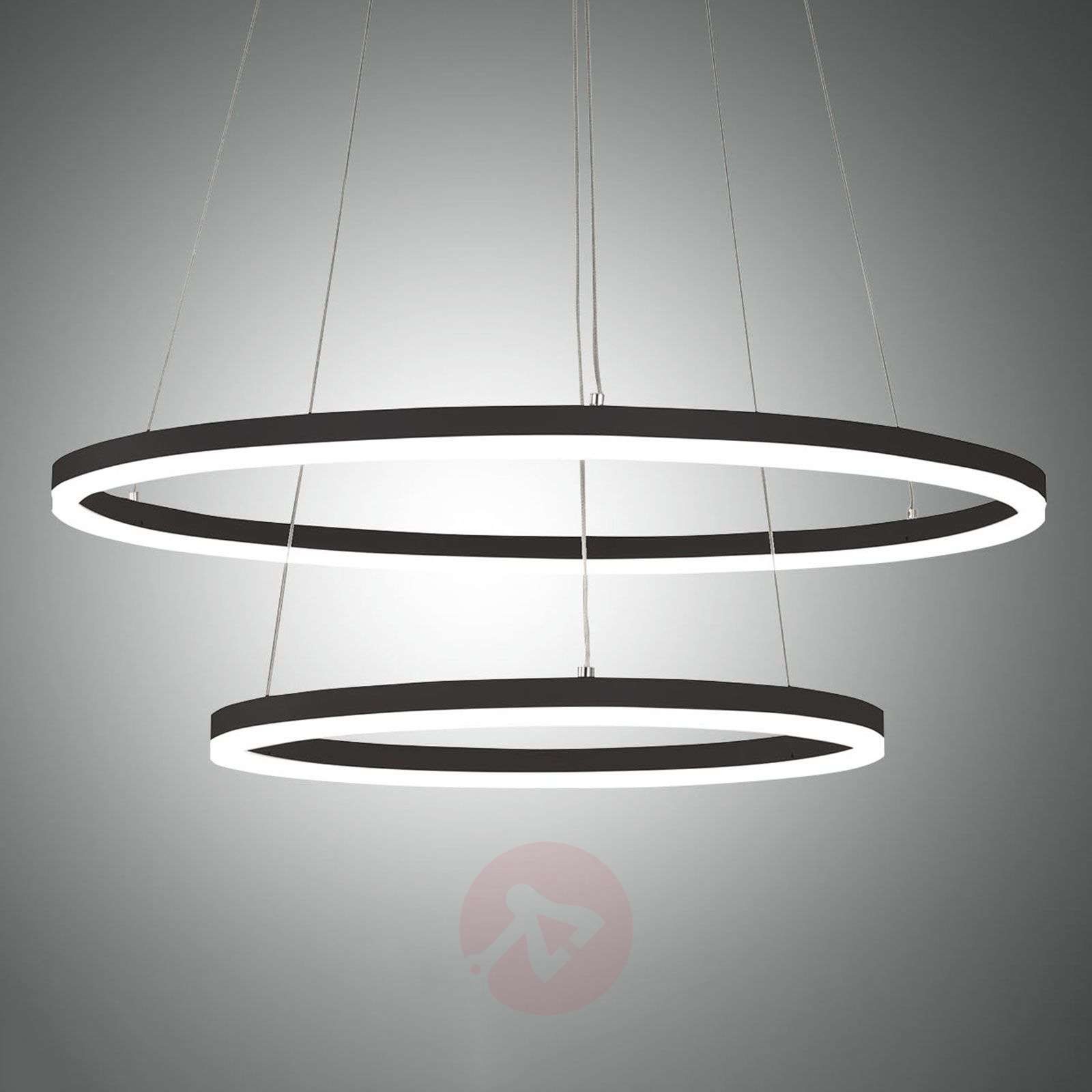 Fabas Luce Lampa wisząca LED Giotto, 2-punktowa, czarna