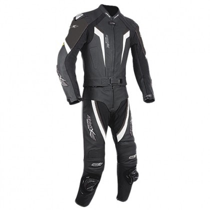 SIGNX FIRST Dwuczęściowy sportowy kombinezon motocyklowy czarno-biały : Rozmiar - 48 SX-NF-1000-02-48