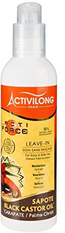 Black Activi Long ACTi Force Leave In Castor Oil llave kastoroel i llave-Butter 240 ML 8000