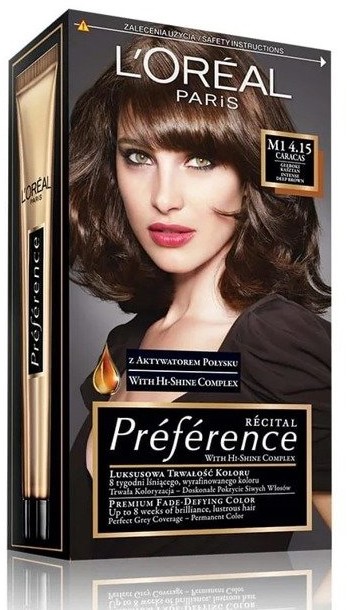 Loreal PARIS RECITAL PREFERENCE Farba do włosów M1 4.15 Głęboki kasztan