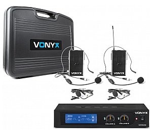 Vonyx Zestaw mikrofonów nagłownych VHF Vonyx WM522B 179.235