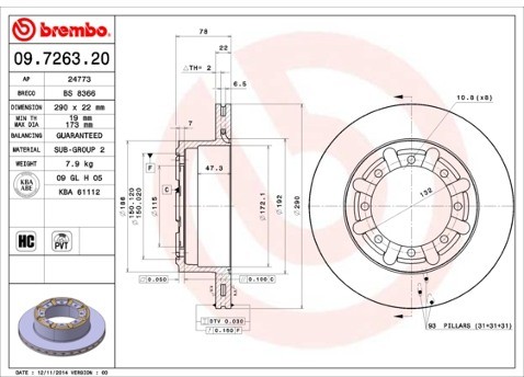 BREMBO 09.7263.20