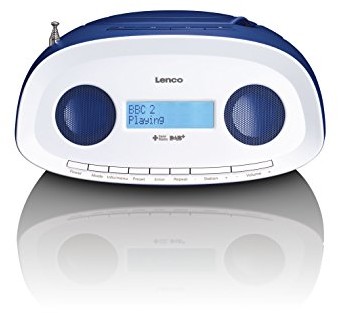 Lenco SCD-69 Przenośny Boom Box DAB +/FM radio z CD i USB, wejście AUX, MP3 niebieski SCD-69 blue