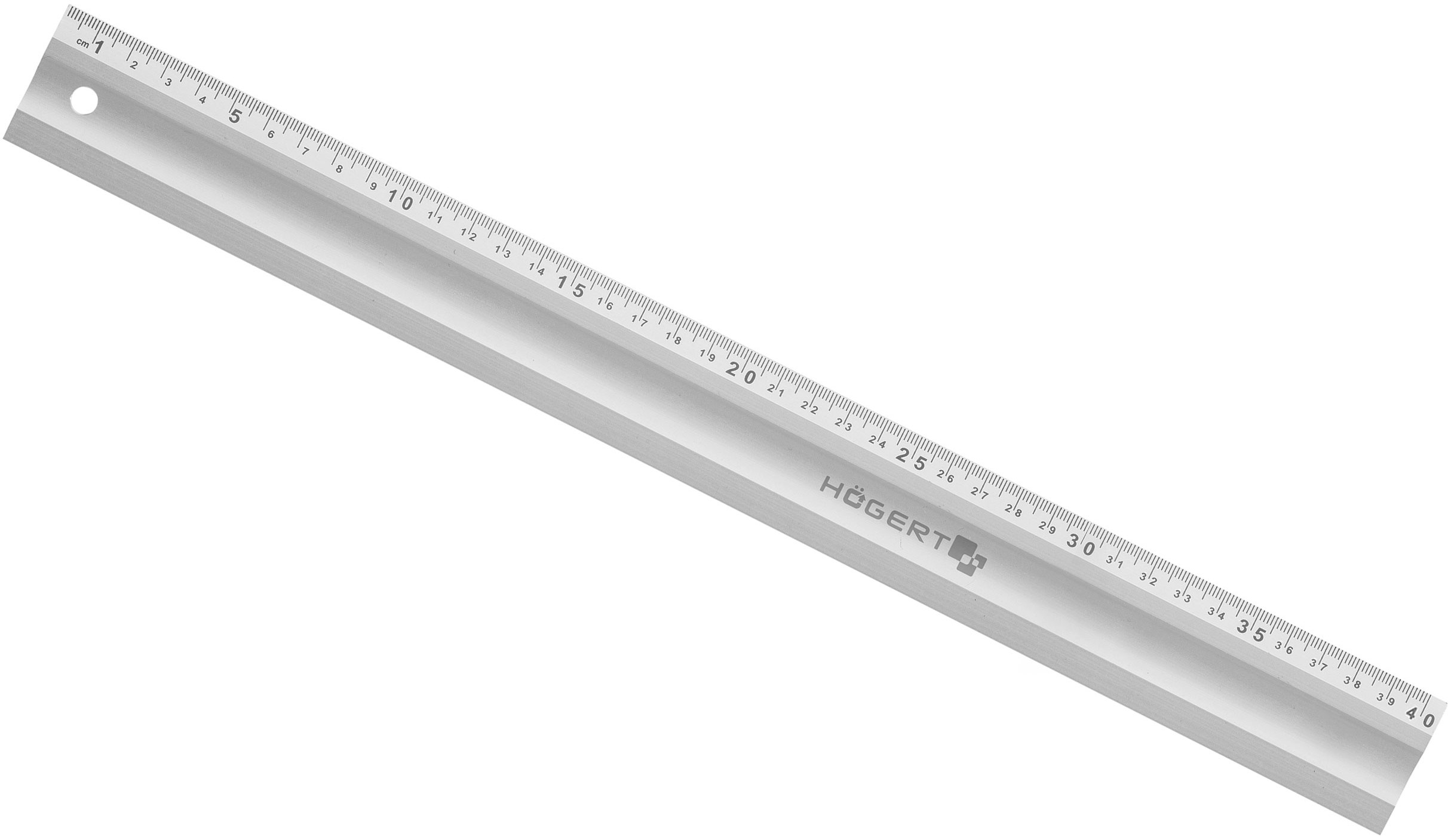 Przymiar liniowy 40cm aluminium Liniał Linijka