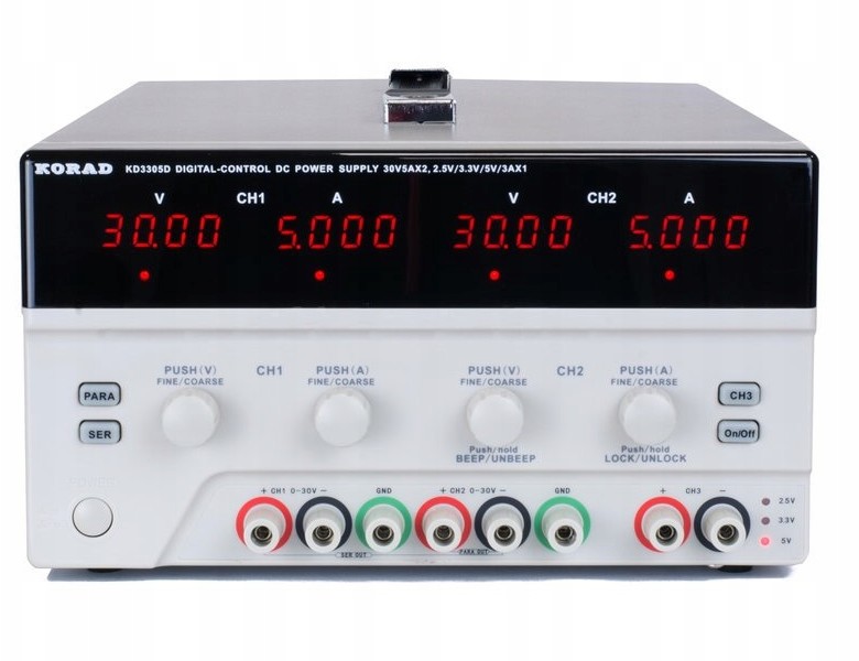 Korad Zasilacz Potrójny KD3305D 2x30V 5A 1x5V 3A
