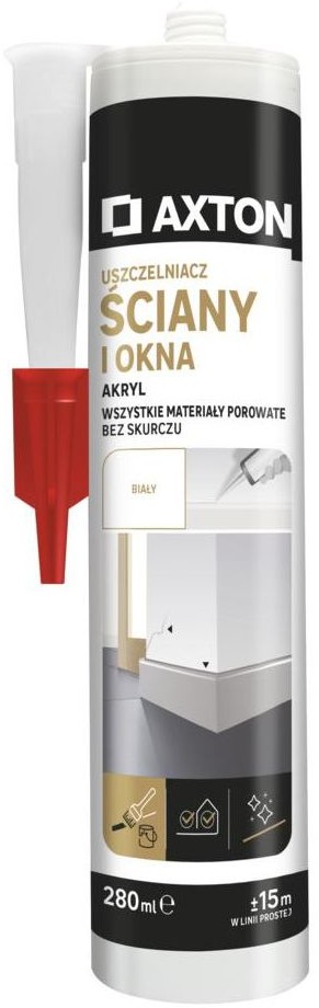 Uszczelniacz akryl ŚCIANY I OKNA 280 ml biały