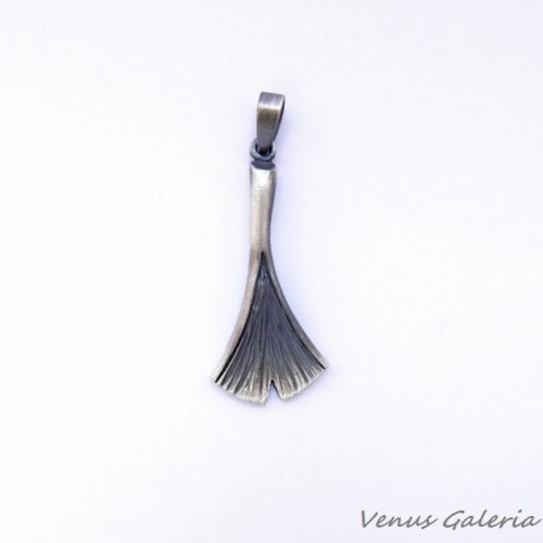 Wisiorek srebrny - Ginko II mini szary 1803