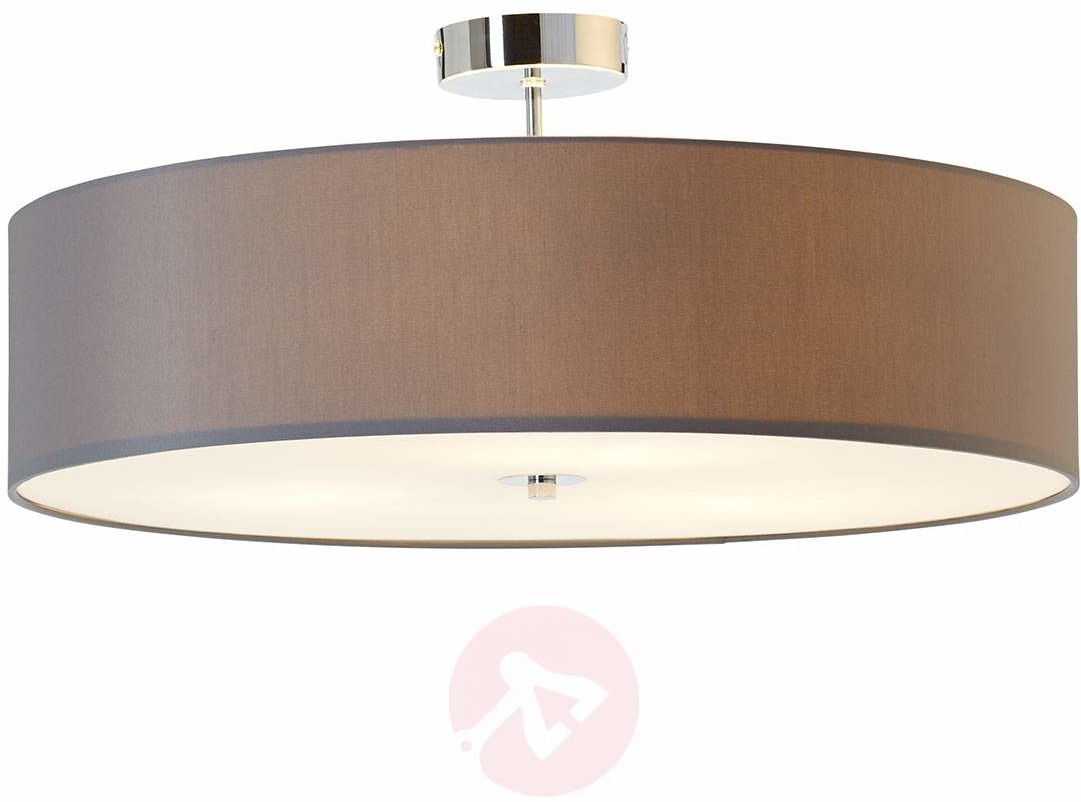 Brilliant Wyrazista lampa sufitowa Andria z tkaniny, szara