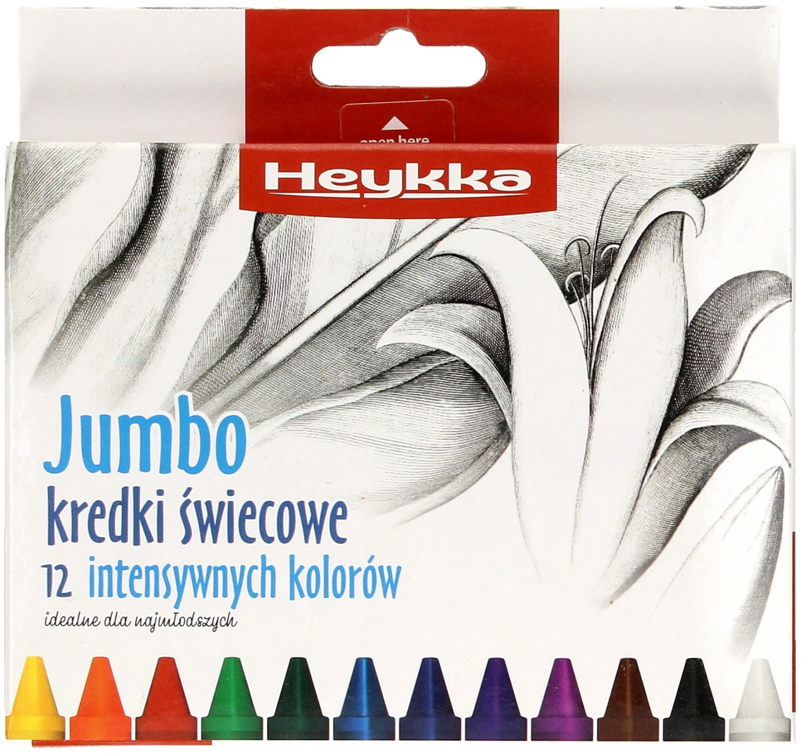 Фото - Інші шкільні товари Jumbo Kredki świecowe  12szt. HEYKKA  (610401)