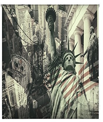 Blindecor Roleta blindecor Roller Digital  wzornictwo, cyfrowy przezroczysty, wzornictwo Statua Wolności, kolorowy, 130 x 180 cm 116566730