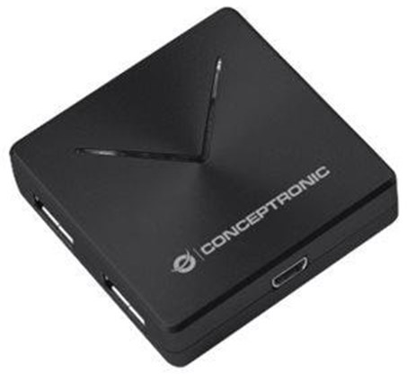 Conceptronic Conceptronics Conceptronics HUBBIES02B - Version 1 - hub - 4 ports USB hub - 4 - Czarny HUBBIES02B