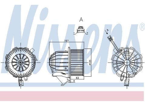NISSENS Wentylator wnętrza 87428