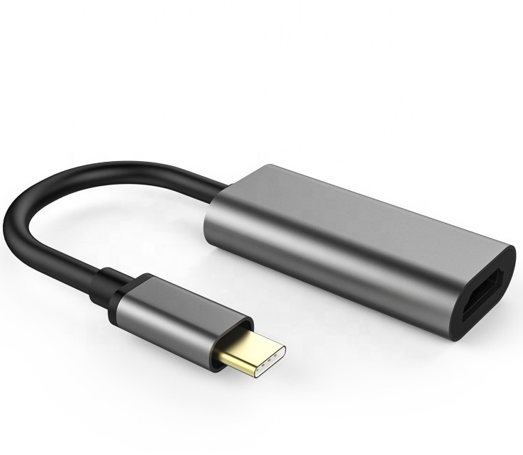Adapter przejściówka kabel Usb-c - Hdmi 4K Szary