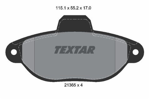 TEXTAR Zestaw klocków hamulcowych, hamulce tarczowe 2136502