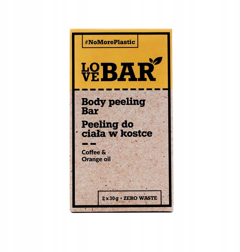 Love Bar peeling Kawa Pomarańczowy Olejek 2x30g