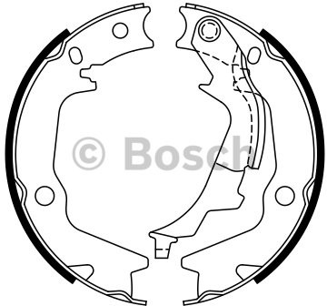 BOSCH Zestaw szczęk hamulcowych, hamulec postojowy 0 986 487 769