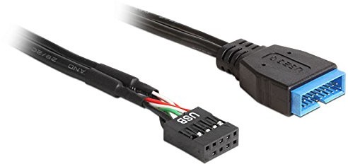 Delock USB3.0 kabel Pinheader 19pin -> 8pin St/Bu 0,45m 83776