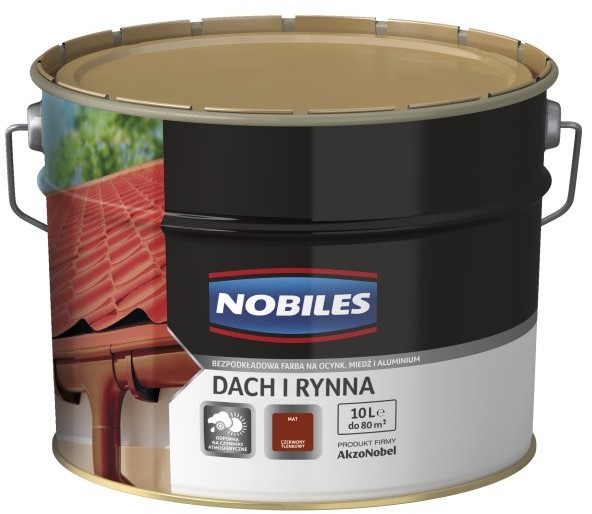 Nobiles Emalia Dach i Rynna czerwony tlenkowy 10 l