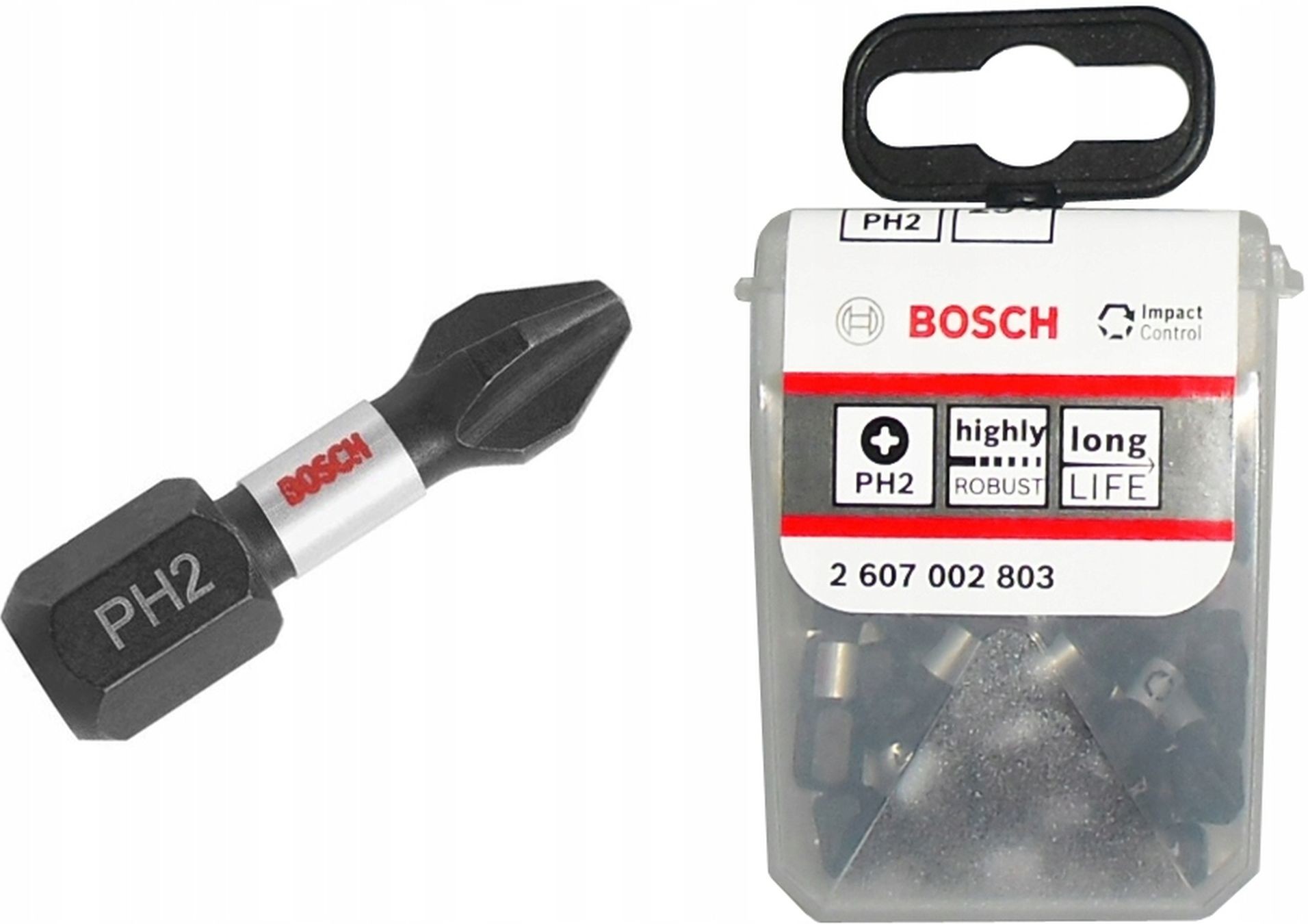 Bosch końcówka wkręcająca udarowa PH2 x 25mm 25 sztuk 2607002803