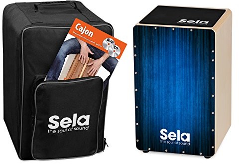 Sela sela SE 148 NL varios Blue Cajon Bundle z plecak, sitzpad niemieckim, dla początkujących szkoła, płyt CD i DVD SE 148 NL