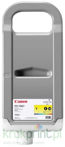 eMPe Tusz eMPe Zamiennik PFI-706Y do IPF8300/8400 | 700ml MPCAPFI706Y) Yellow MPCAPFI706Y