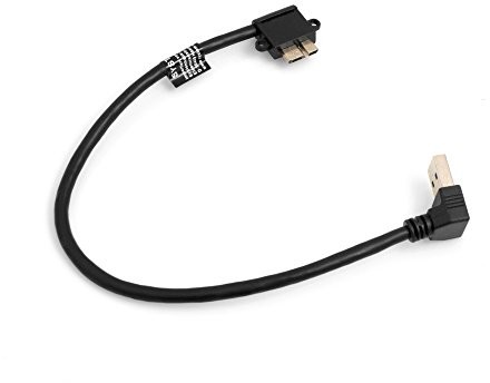 System-S System-S Kabel Micro USB 3.0 kąt 90° stopni pod kątem prawej do USB typu A 3.0 zagięty w górę 27 cm 53526115