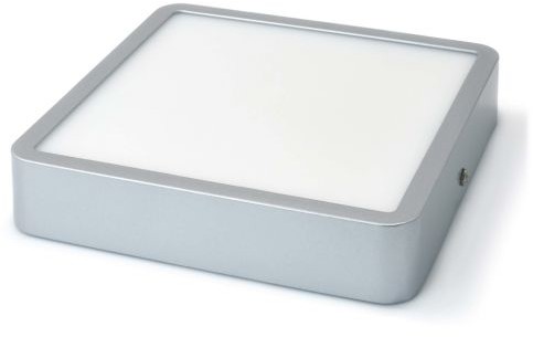 Фото - Люстра / світильник Panel natynkowy kwadrat LED Modern 18W - Srebrny - Biały neutralny (4500K)