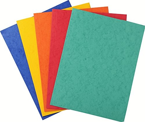 Exacompta 56400E teczka (karton Manila firmy, 3 pokrywki, 400 G, DIN A4) losowy kolor 3130630564003