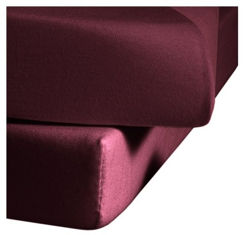 fleuresse Fleuresse Comfort Jersey Comfort Prześcieradło z gumką, śliwka, 150x200 4043202271065