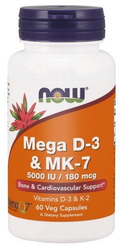 Now Foods Mega D-3 & MK-7 (60 kap) D3K2 K-2