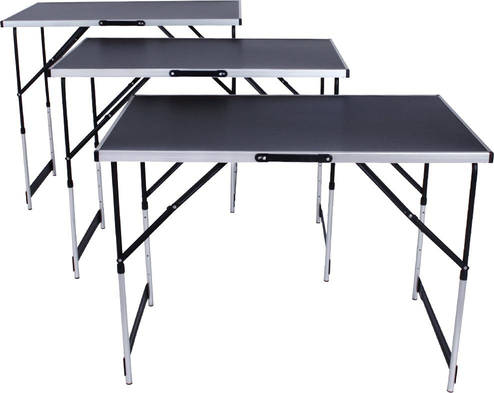 Tectake Składany przenośny stół do tapetowania czarny 401030