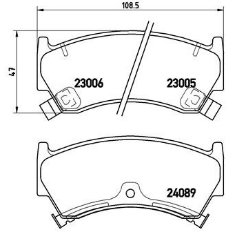BREMBO Zestaw klocków hamulcowych, hamulce tarczowe P 56 026