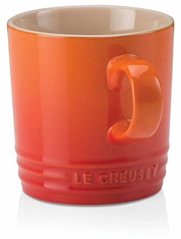 Le Creuset 70303200900099 kamionka kubek do cappuccino, 200 ml piecowa czerwień