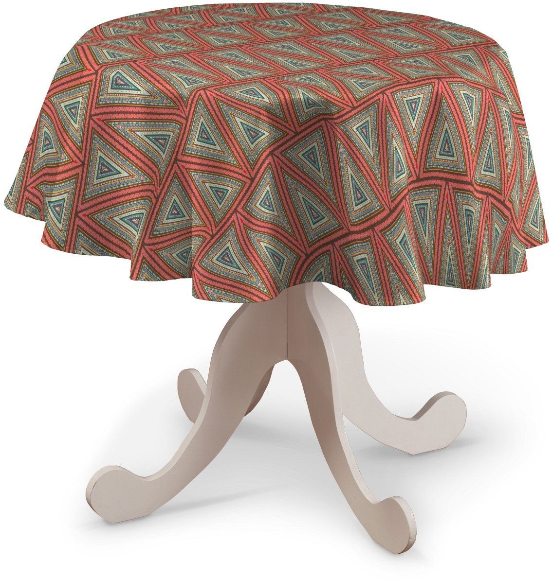Dekoria Obrus okrągły kolorowe trójkąty 60 x cm Wyprzedaż do 832-141-81