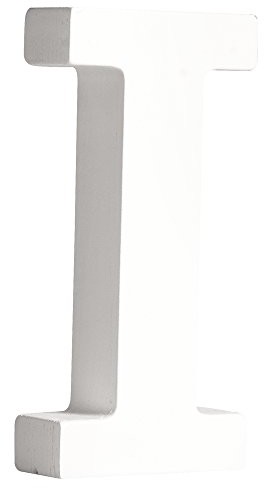 Rayher 62660000 litera z płyty MDF i, biały, 11 cm, grubość 2 cm 62-660-000