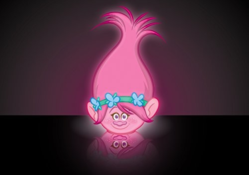 Trolls trolls 67701  Poppy 3d, światło nocne 15 cm bateria z on-off w przezroczystej opakowanie