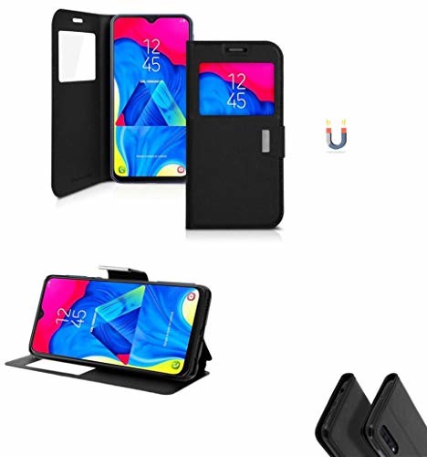 Samsung iPOMCASE Coque Fentre Affichage pour Galaxy M10 M10-ETUI -NOIR