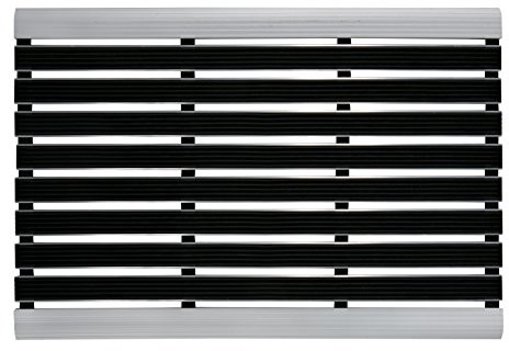 andiamo Andiamo 700826 wycieraczka/Exclusive wycieraczka/wycieraczka/mata gumowa/mata wycieraczka, aluminiowa wycierania/Aluminum, czarna, 40 x 60 x 0,8 cm 700826