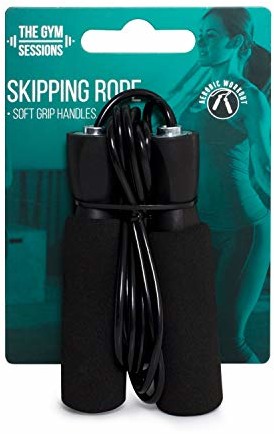 The Gym Sessions The Gym Sessions Skakanka aerobik trening czarny z miękkimi uchwytami SKPROPBLK