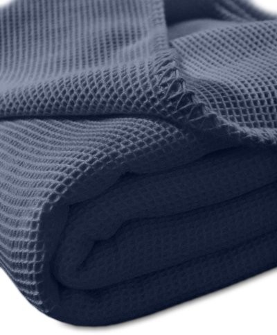 Kneer 9152232 La Diva pika koc z obramowaniem Stitch 220/240 cm, granatowy 9152232
