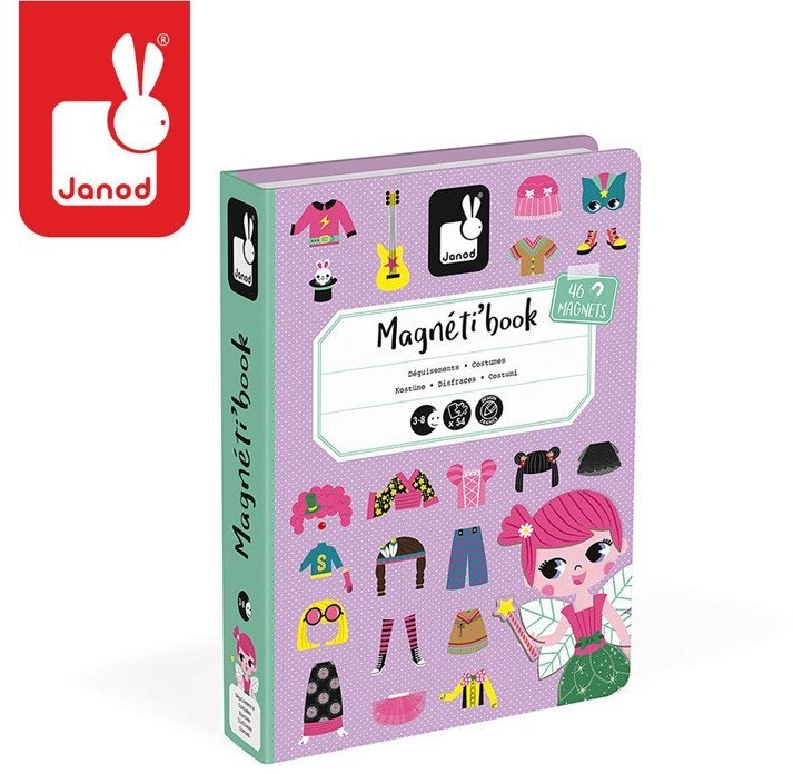 Janod Magnetyczna układanka Kostiumy Dziewczynka Magnetibook kolekcja 2018, J02718