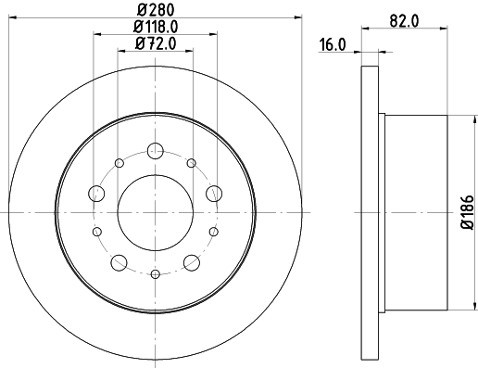 HELLA PAGID Tarcza hamulcowa PAGID 8DD355113-711