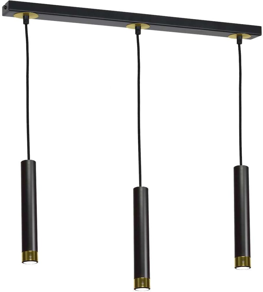 Milagro Lampa wisząca DANI BLACK/GOLD 3xGU10 MLP6240