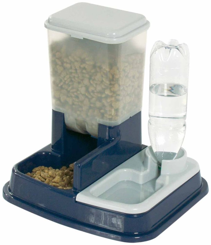 Flamingo FLAMINGO Podajnik karmy i wody dla zwierząt Duo Max, niebieski 5344046