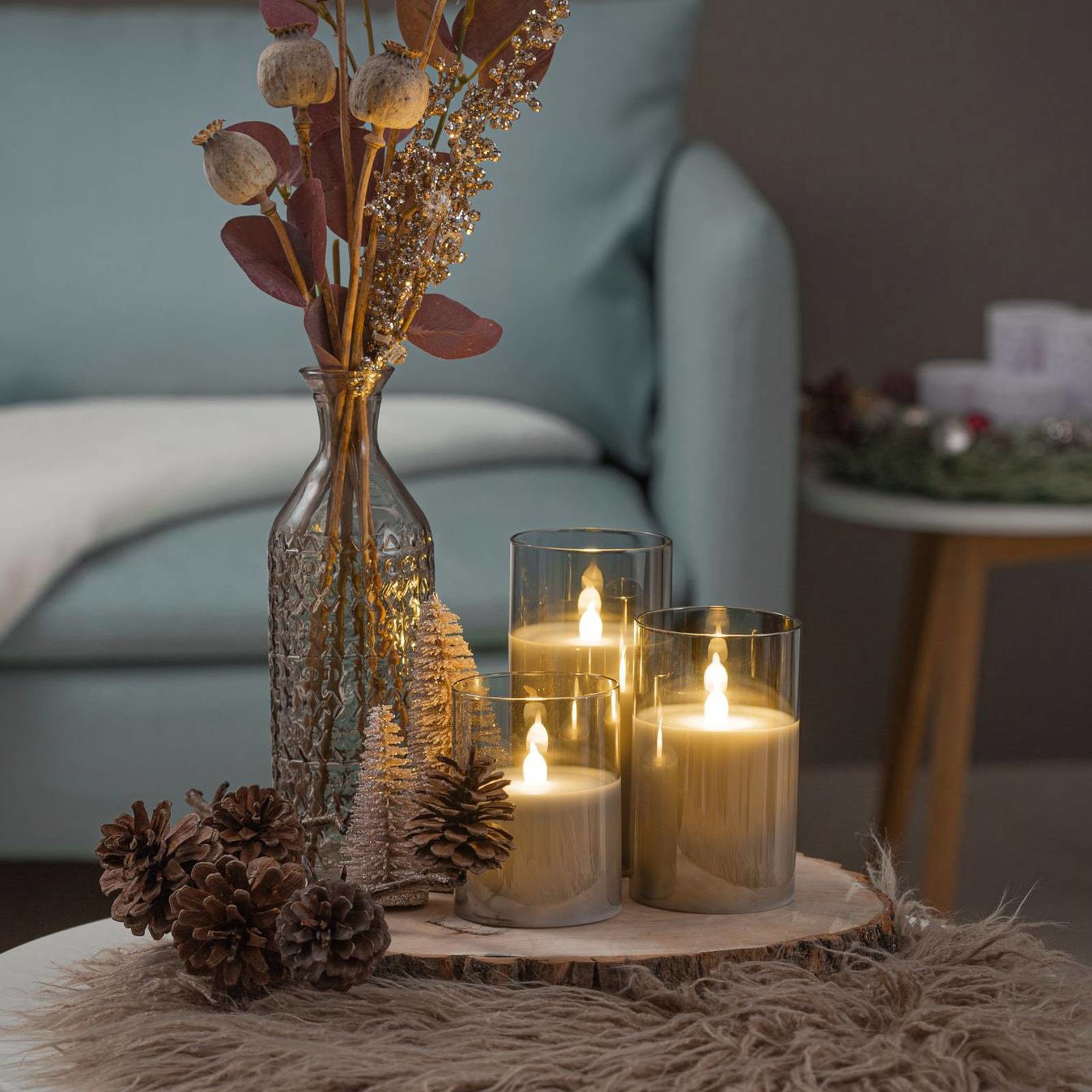 PAULEEN Pauleen Classy Smokey Candle świeca LED 3 szt.