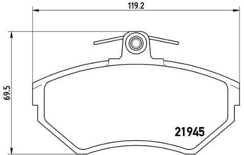 BREMBO Zestaw klocków hamulcowych, hamulce tarczowe P 85 042