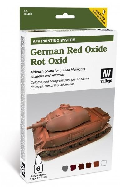 Vallejo Zestaw farb 6x8ml AFV Camouflage System: German Red Oxide Armour Vallejo 78411